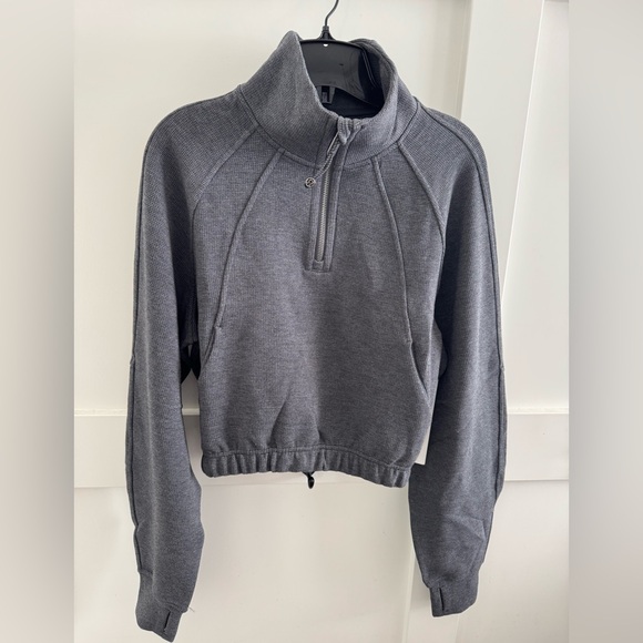 lululemon athletica Tops - Brand new with tag Lululemon scuba half zip funnel neck cropped waffle size XS